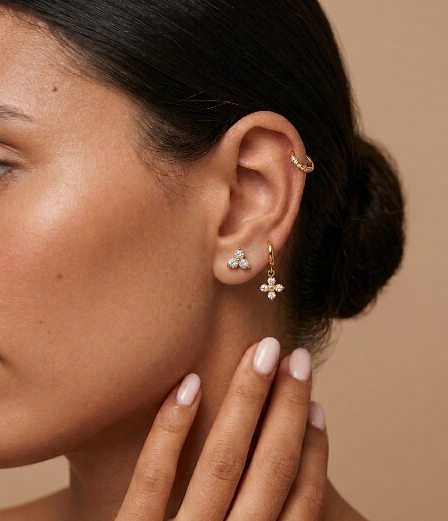 Trio Bloom Earring Set