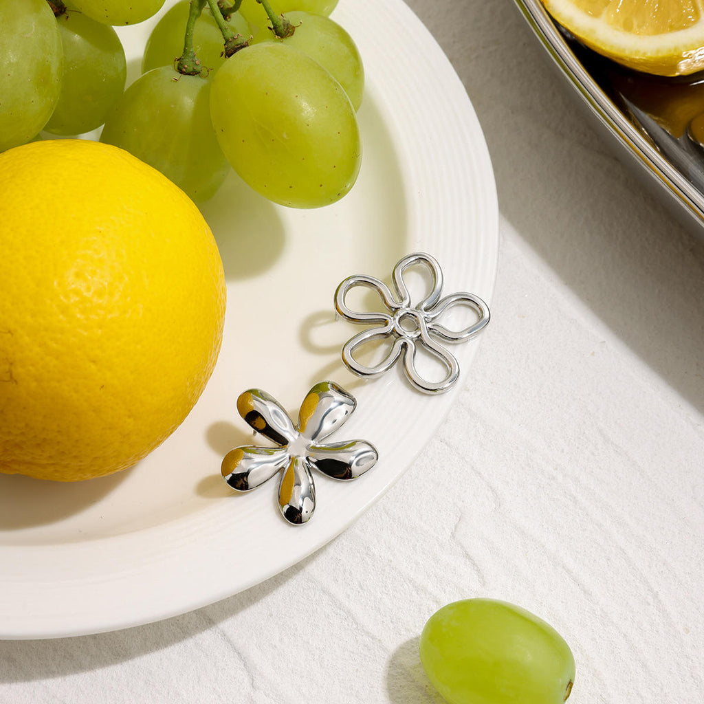Mismatched Floral Studs