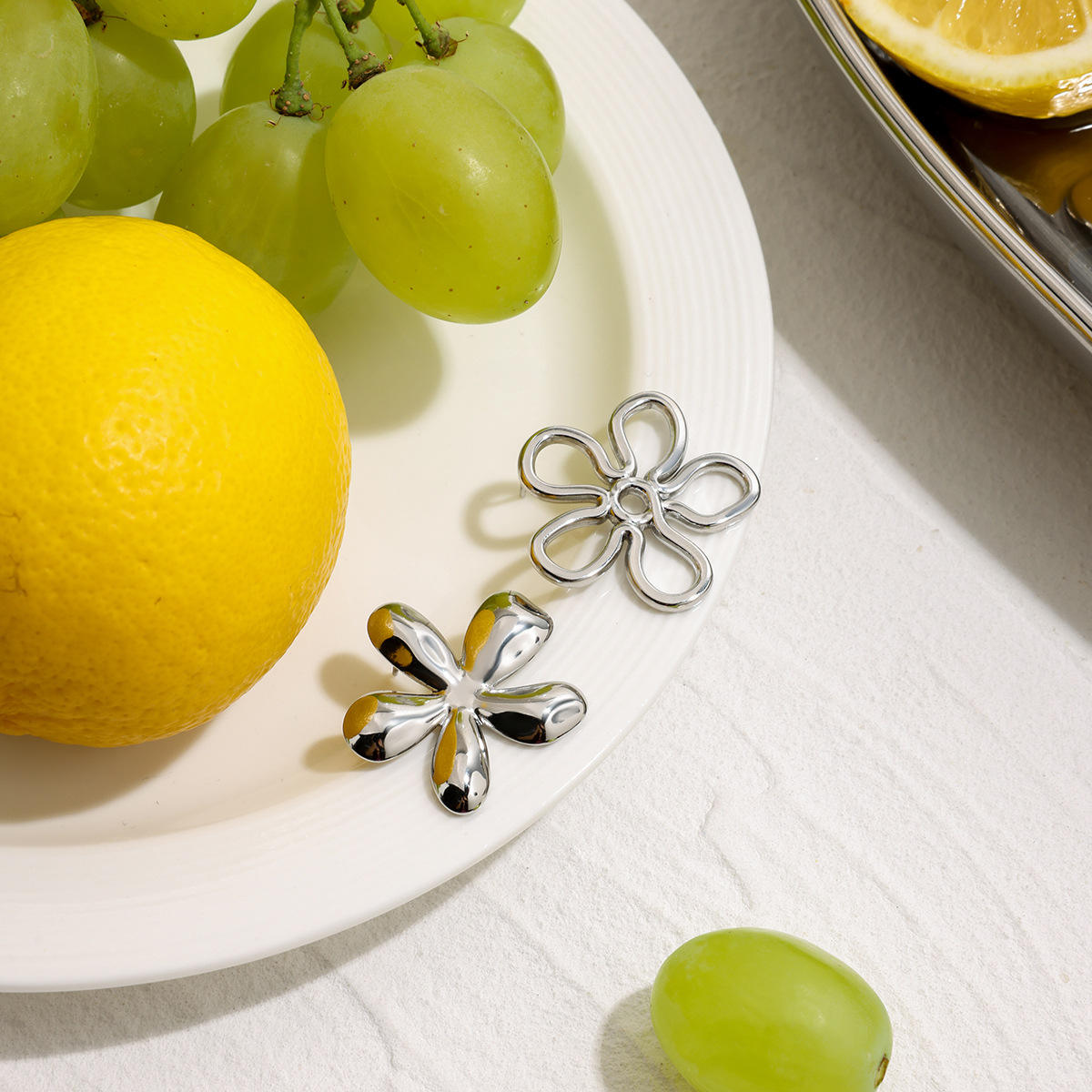 Mismatched Floral Studs
