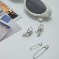Safety Pin Drop Earrings