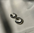 Mismatched Silver Hoops
